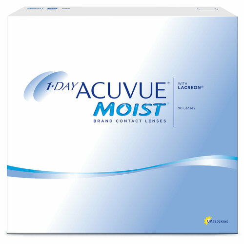 ���� ���������� ����� ACUVUE 1-DAY MOIST with Lacreon, 90 ��., R 8,5, D +4,75 ������ ������