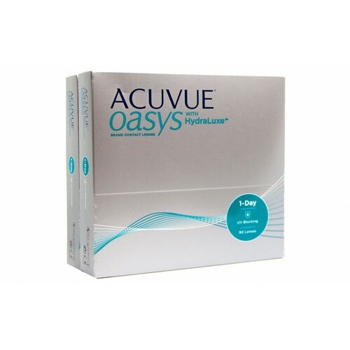 ���� ����������� ���������� ����� ACUVUE OASYS 1-Day with HydraLuxe, 90 ��., R 9, D +7,5, 2 ��. ������ ������