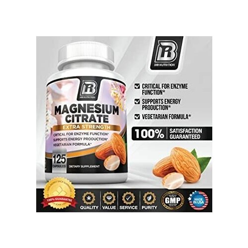 ���� BRI nutrition Magnesium Citrate, 125 caps. (������ ������), 400mg ��� ������ ������