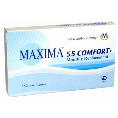 ���� ���������� ����� Maxima 55 Comfort Plus, 6 ��., R 8,6, D -6, ����������, 1 ��. ������ ������