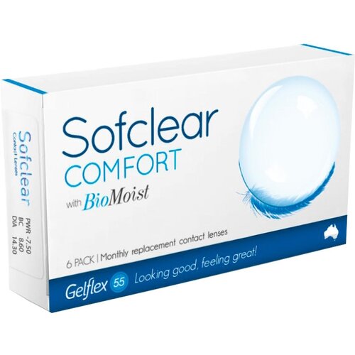    Gelflex Sofclear Comfort with BioMoist, 6 ., R 8,6, D -5,25, , 1 .  