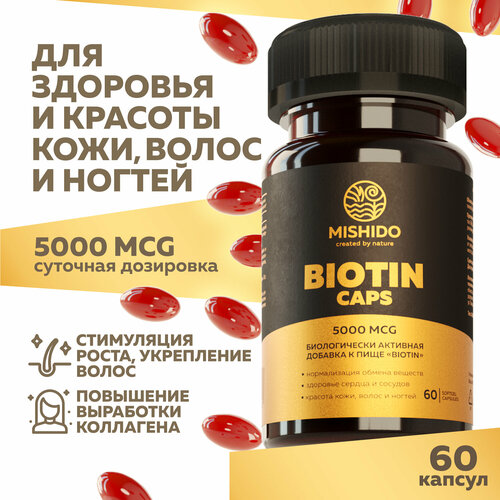     Biotin 5000  MISHIDO 60  B7, H      ,     , ,     -     , -, 