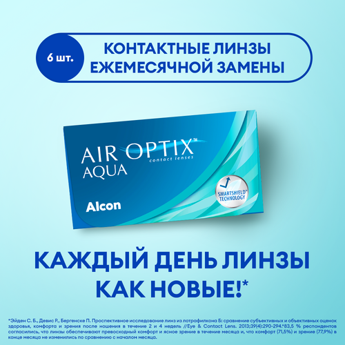    Alcon Air optix Aqua, 6 ., R 8,6, D -4,25, 1 .  