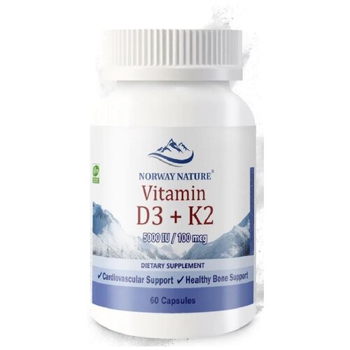 ���� Norway Nature Vitamin D-3 5000 IU + K2 100 ��� 60 ���� ������ ������