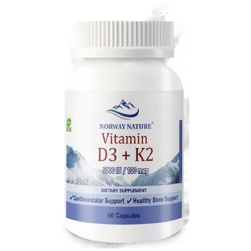  Norway Nature Vitamin D-3 5000 IU + K2 100  60    -     , -, 