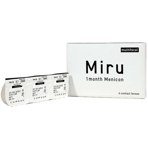 ���� ���������� ����� Menicon Miru 1month Multifocal, 6 ��., R 8,6, D -3, ADD: ������� ������ ������
