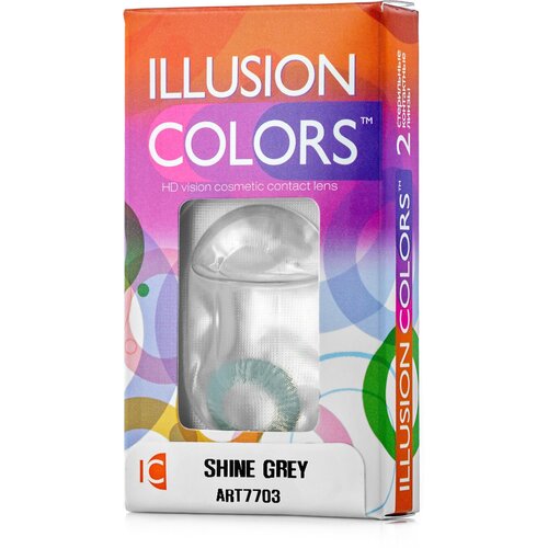    ILLUSION Colors Shine, 2 ., R 8,6, D -3, grey  