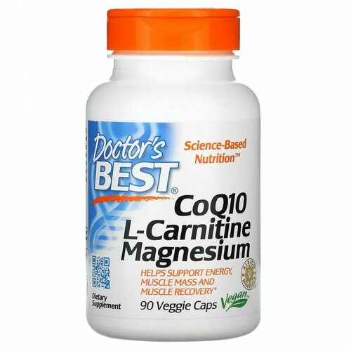 ���� Doctor s Best, CoQ10 L-Carnitine Magnesium, 90 Veggie Caps ������ ������