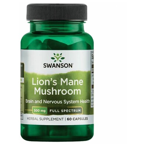 ���� �������� ����� � ������� Swanson Full Spectrum Lions Mane Mushroom 500 mg (60 ������) ������ ������