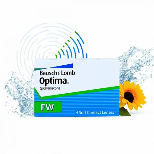 ���� ���������� ����� BAUSCH+LOMB Optima FW, 4 ��., R 8,7, D -2,5, 1 ��. ������ ������