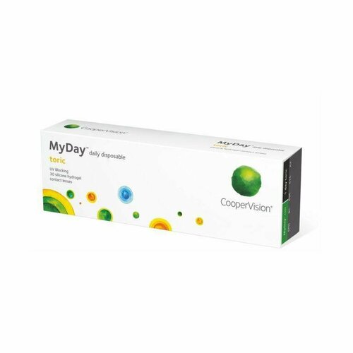 ���� ����������� ���������� ����� CooperVision MyDay daily disposable toric, 30 ��., R 8,6, D 0,�CYL:�-0,75,�A�:�80, 1 ��. ������ ������