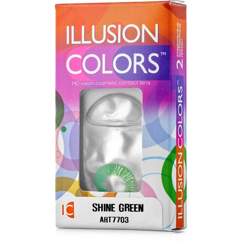 ���� ���������� ����� ILLUSION Colors Shine, 2 ��., R 8,6, D -2,5, green ������ ������