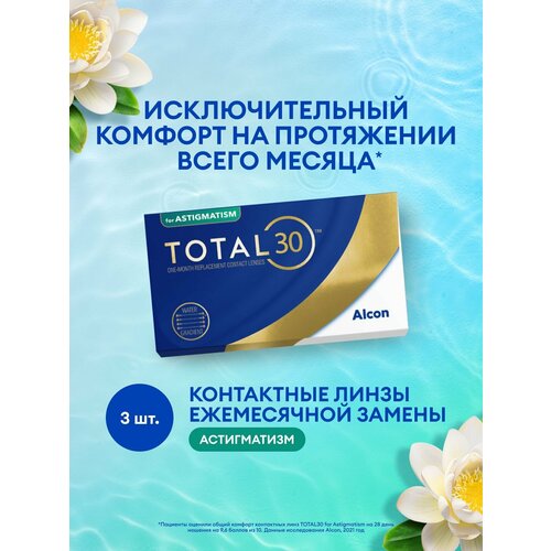 ���� ��������������� ����� -2,50, -1,25/ 180/ 3 ��, Alcon, Total30 for Astigmatism ������ ������