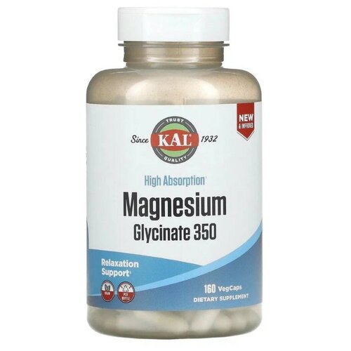 ���� ������� KAL Magnesium Glycinate, Vegcaps , 260 �, 350 ��, 160 ��. ������ ������