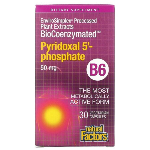 ���� ������� Natural Factors BioCoenzymated B6 Pyridoxal 5'-Phosphate, 90 �, 50 ��, 30 ��. ������ ������