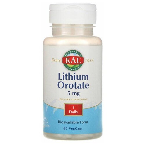 ���� ������� KAL Lithium Orotate, 60 �, 5 ��, 60 ��. ������ ������