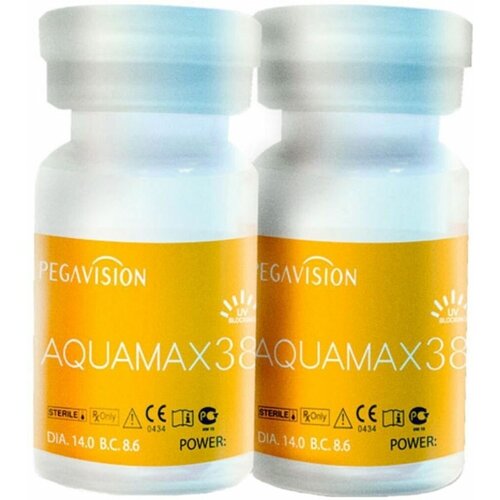 ���� ���������� ����� Pegavision Aquamax 38, 2 ��., R 8,6, D -1,75, ����������, 1 ��. ������ ������