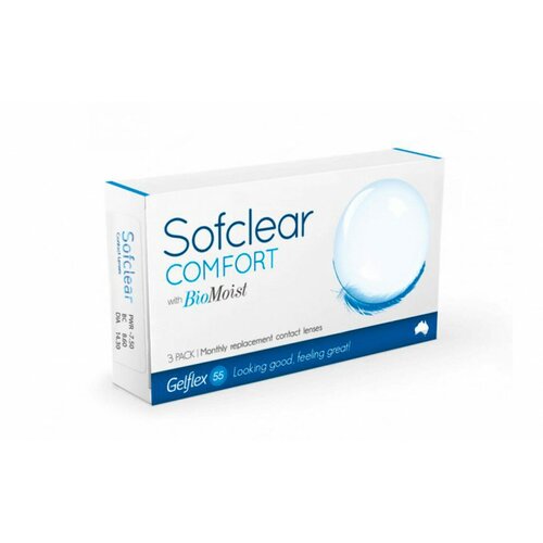    Gelflex Sofclear Comfort with BioMoist, 3 ., R 8,6, D -8  