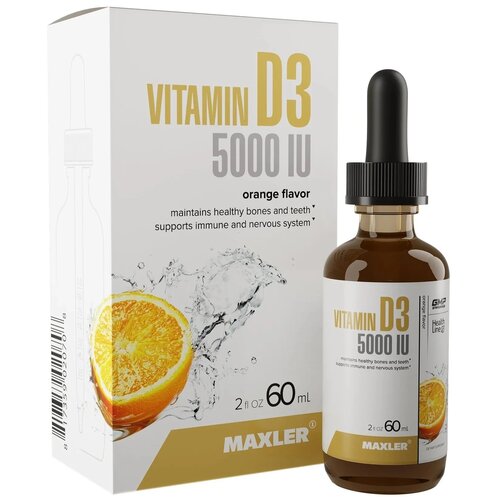 ���� MAXLER Vitamin D3 ��., 5000 ��, 60 ��, �������� ������ ������