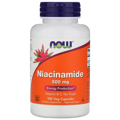 ���� ������� NOW Niacinamide, 100 �, 500 ��, 100 ��. ������ ������