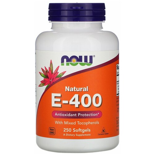   NOW Natural E-400 with Mixed Tocopherols, 240 , 250 , 400 , 250 .   -     , -, 