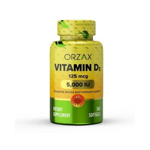 ���� ������� �3 (Vitamin D3) 5000 ��, ORZAX, 360 ������ ������ ������