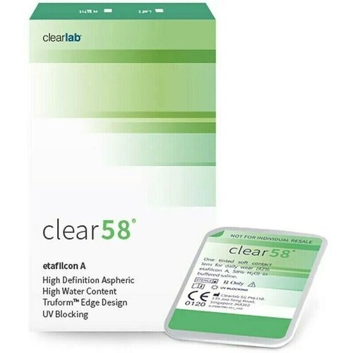 ���� ���������� ����� Clearlab Clear 58, 14 ��, 6 ��., R 8,3, D -0,75, ����������, 1 ��. ������ ������