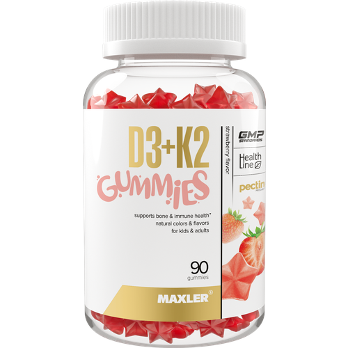 ���� Maxler D3+K2 Gummies, 200 �, 90 ��., �������� ������ ������