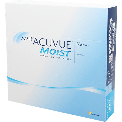���� ����������� ���������� ����� ACUVUE 1-DAY MOIST with Lacreon, 90 ��., R 8,5, D +4,5, 1 ��. ������ ������