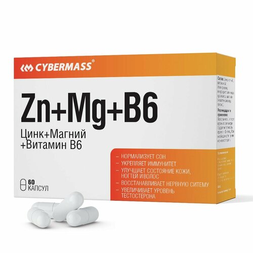 ���� ����, ������, ������� �6 CYBERMASS Zn+Mg+B6 (��������, 60 ������) ������ ������