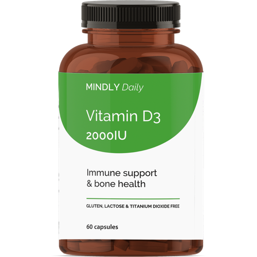 ���� MINDLY Daily ������� D3 2000 ��/Vitamin D3 2000IU ������ ����������� ������� ������ 720 �� 60 �� ������ ������