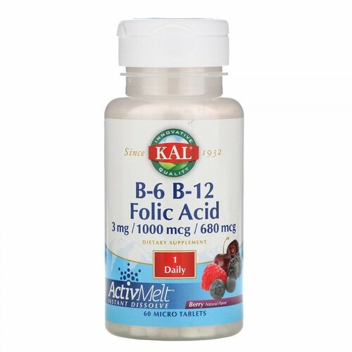  KAL B6 B12 Folic Acid (B-6 B-12  )    60    -     , -, 