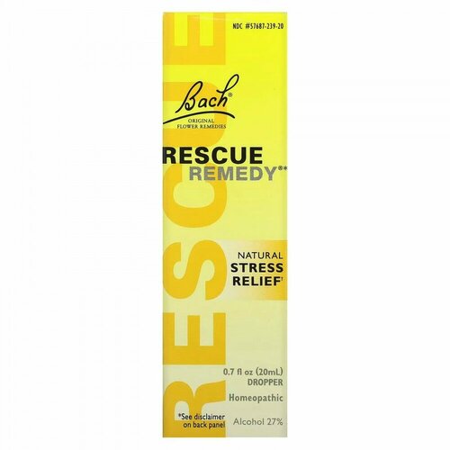 ���� Bach, Original Flower Remedies, Rescue Remedy, ����������� �������� ��� ������ �������, 20 �� (0,7 ����. ���.) ������ ������