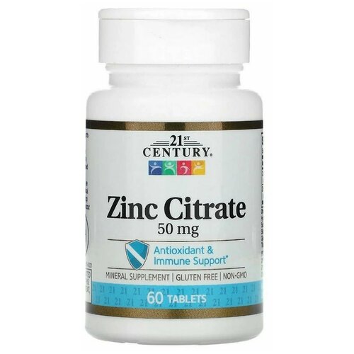 ���� 21st CENTURY Zinc Citrate - ������ �����, 50 �� 60 �������� ������ ������
