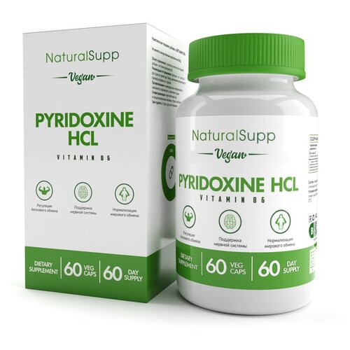 ���� ������� �6 ���������� ����������� NATURALSUPP Vegan Pyridoxine B6 (60 ���������) ������ ������