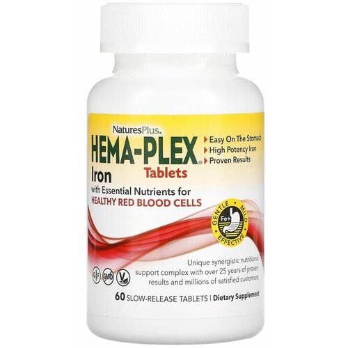 ���� ������ � ��������� �������������� Hema-Plex Natures Plus, 60 ��������, 60 ������ ������ ������