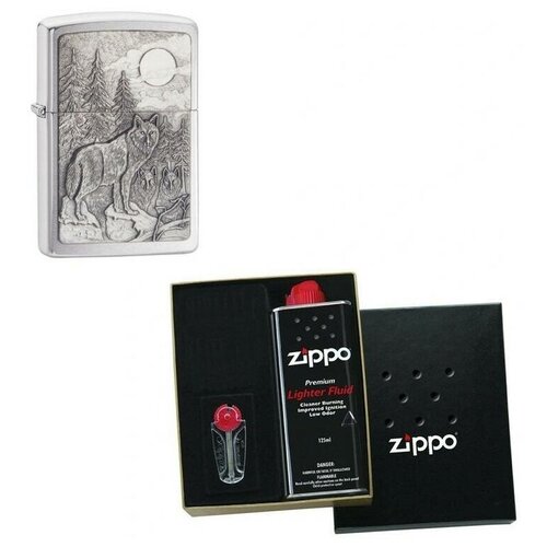  Zippo          Timberwolves Emblem Brushed Chrome 125  280    -     , -, 