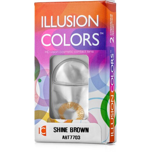 ���� ���������� ����� ILLUSION Colors Shine, 2 ��., R 8,6, D -0,5, brown ������ ������