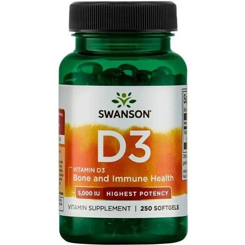  Swanson Vitamin D3 Highest 5000 IU (125 mcg) (250. )   -     , -, 