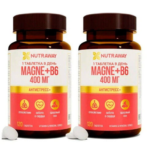 ���� Nutraway Magne + B6 ���., 120 ��., 2 ��. ������ ������