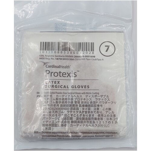 ���� �������� Protexis� Latex Surgical Gloves ������������� ������/������ ����������, ������ 7.0, 10 ��. (5 ���) ������ ������