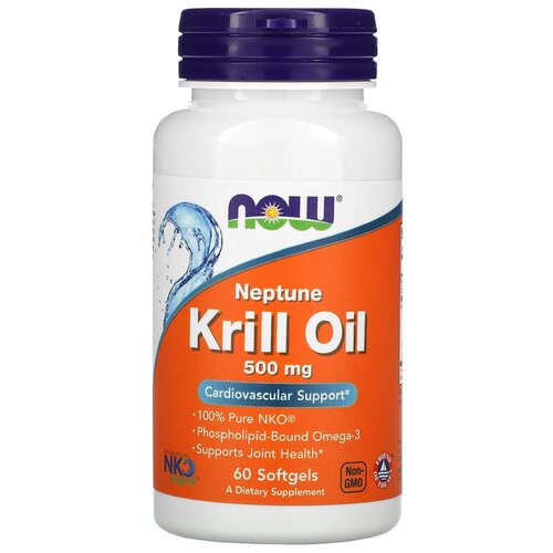 ���� NOW Foods Neptune Krill Oil Cardiovascular Support 500 mg, 60 softgels, ��� ���� ����� �������� ����� ������, 500 ��, 60 �������� ������ ������ ������