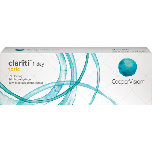 ���� ���������� ����� CooperVision Clariti 1 day toric., 30 ��., R 8,6, D -1,�CYL:�-0,75,�A�:�100, ����������, 1 ��. ������ ������