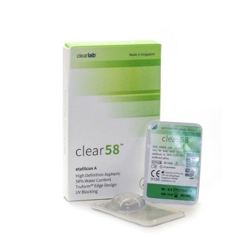    Clearlab Clear 58, 14 , 6 ., R 8,7, D -3,25, , 1 .   -     , -, 