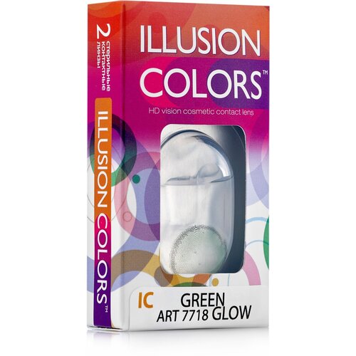 ���� ���������� ����� ILLUSION �olors Glow, 2 ��., R 8,6, D -2,5, green ������ ������