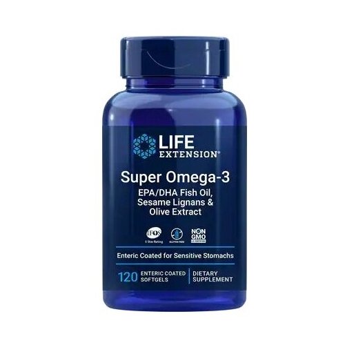 ���� ������� Life Extension Super Omega-3 EPA/DHA with Sesame Lignans & Olive Extract, 150 �, 120 ��. ������ ������