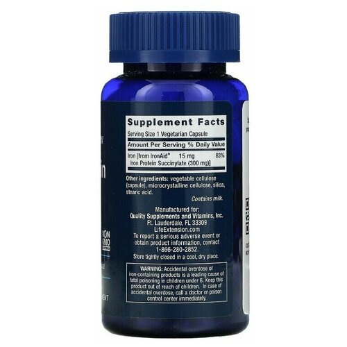 ���� Life Extension Iron Protein Plus 300 mg 100 caps / ���� �������� ������ ������� ���� 300 �� 100 ���� ������ ������