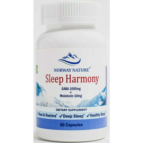 ���� Norway Nature Sleep Harmony GABA 1000 �� + Melatonin 10 �� (������� � �������� ���) 60 ������ (Norway Nature) ������ ������