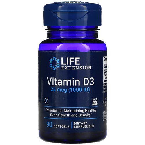   Life Extension Vitamin D3, 50 , 100 , 1000 ME, 90 .   -     , -, 