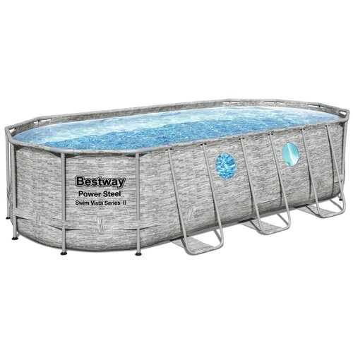   Bestway Power Steel Deluxe Series Piscine Ovale 56716, 549122 , 549274   